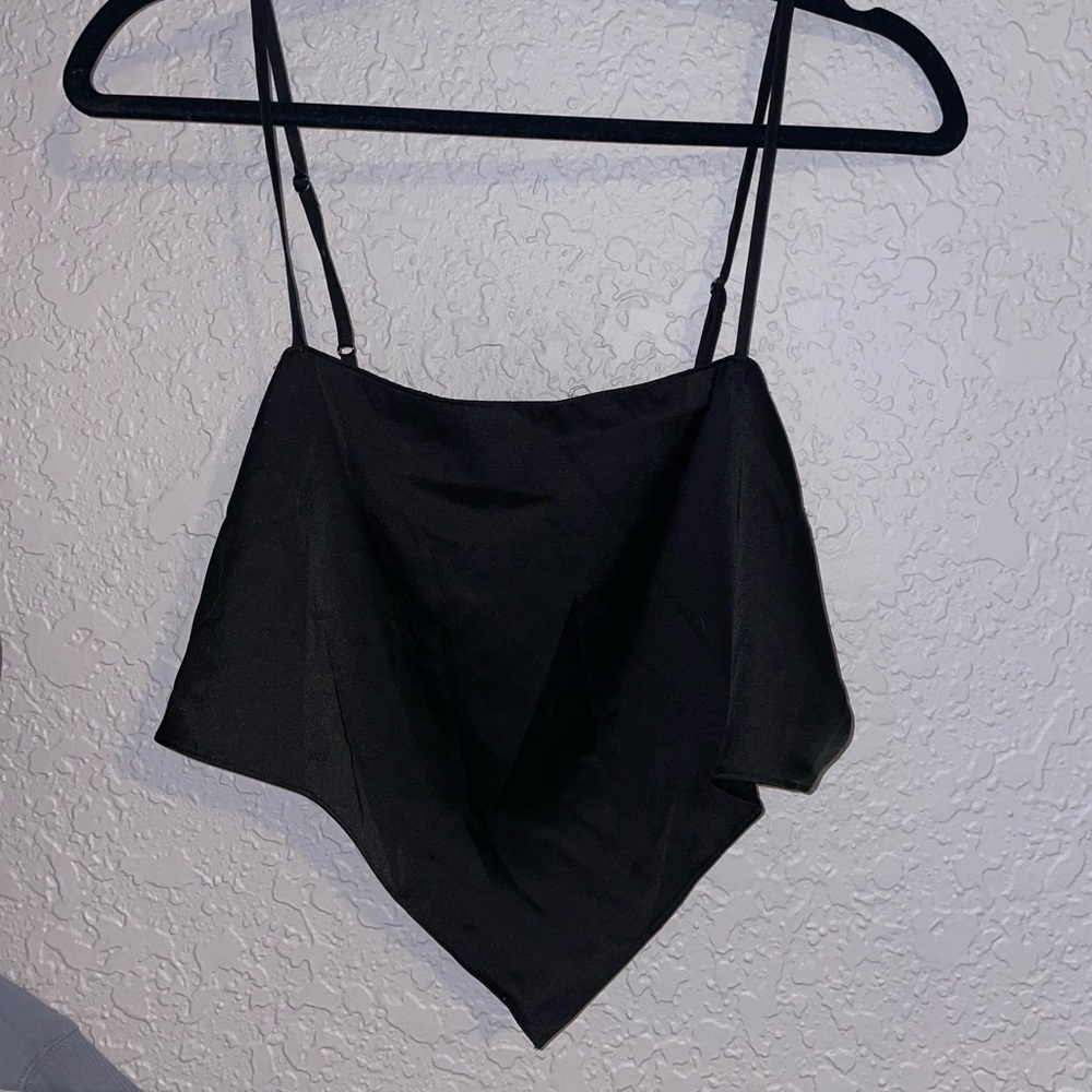 Medium satin scarf top with straps!